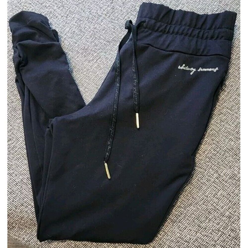 Gymshark X Whitney Summers V2 Black Sweats Ankle Ruching Drawstring XS NEW Joggr